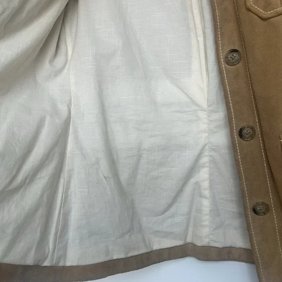 Gap Vintage Suede Jacket Tan S - Picture 10 of 16